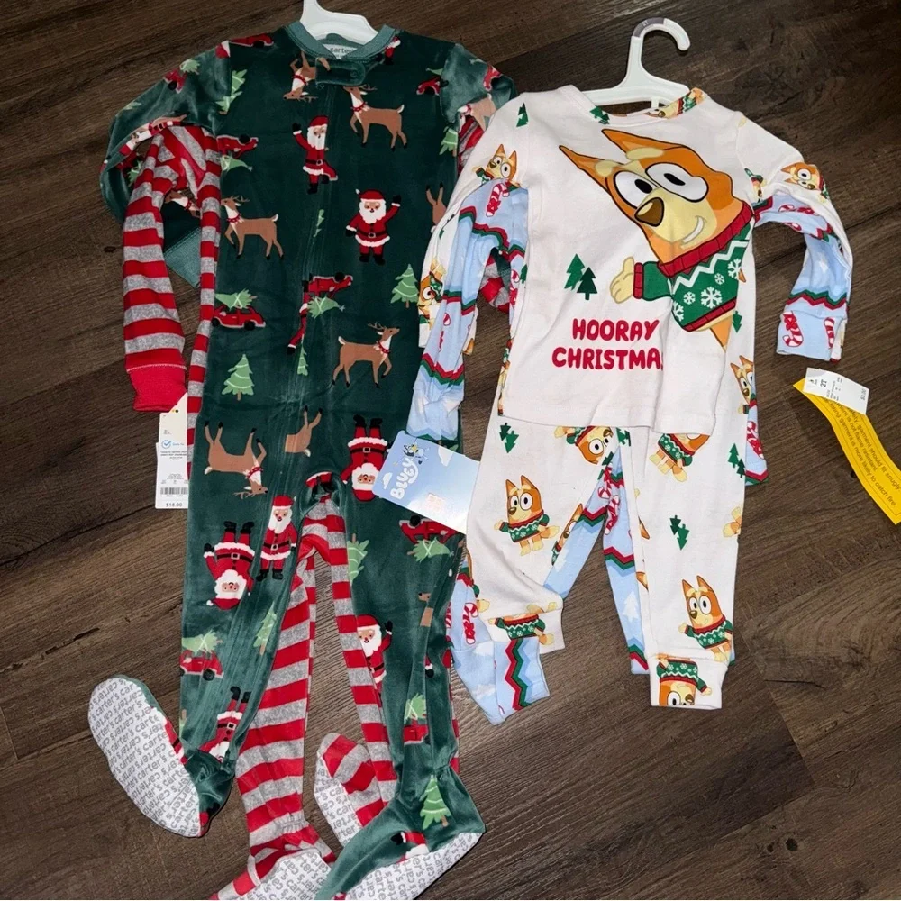 NWT Carter’s & Bluey 2T Toddler Holiday Pajamas